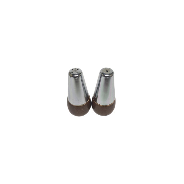 Brown Vintage Salt and Pepper Holders from A&B, Denmark, 1950s, Set of 2 For Sale - Image 8 of 11