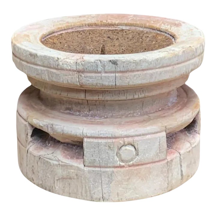 Vintage Indian Seed Extractor Candle Holder | Chairish