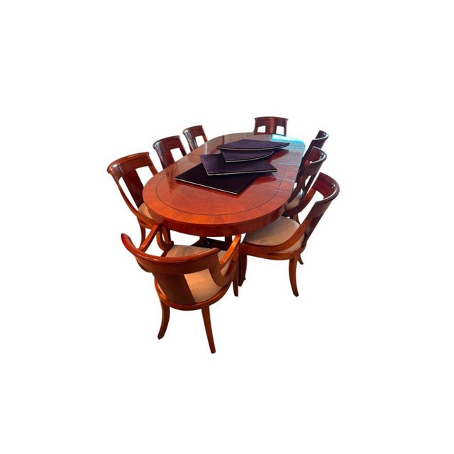 Elevate your dining experience with this Baker Furniture Palladian Collection Neoclassic Style Extension Dining Table with...