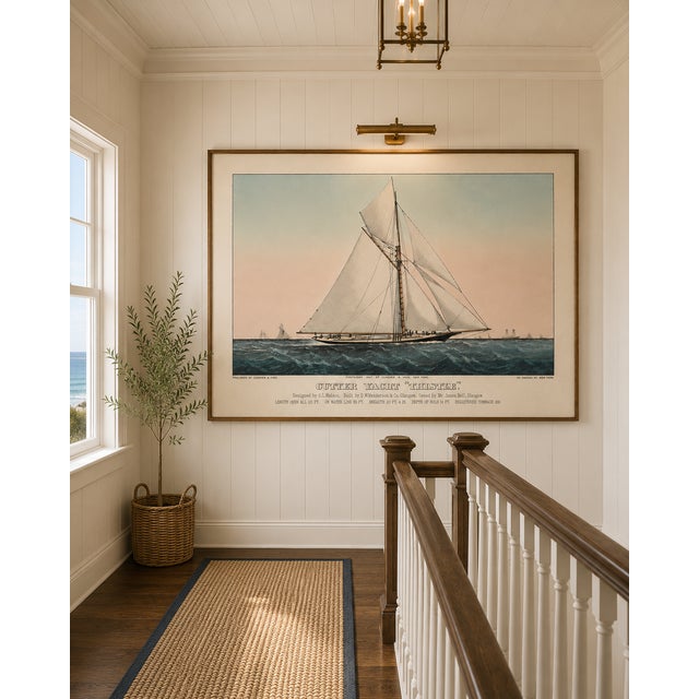 Not Yet Made - Made To Order Cutter Yacht Thistle, Vintage Art Print Reproduction, 60" X 40" For Sale - Image 5 of 11