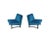 Wood Blue Edward Wormley for Dunbar Slipper Chairs - A Pair For Sale - Image 7 of 10