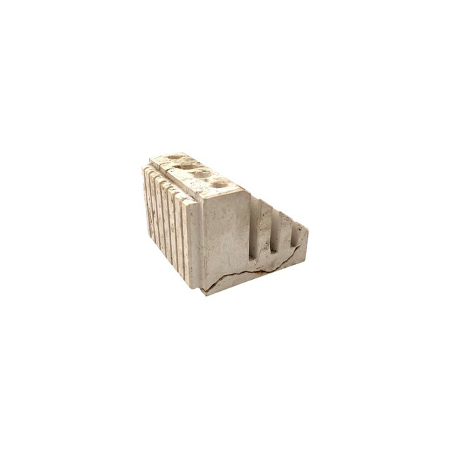 Travertine Desk Organizer by Enzo Mari for Fratelli Mannelli, Italy, 1970s For Sale - Image 13 of 18