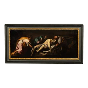 Italian Early 17th Century Renaissance Baroque Oil Painting Entombment of Christ Attributed to Daniele Crespi