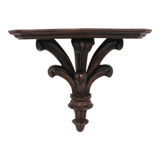 Italian Style Wooden Wall-Mounted Shelf For Sale