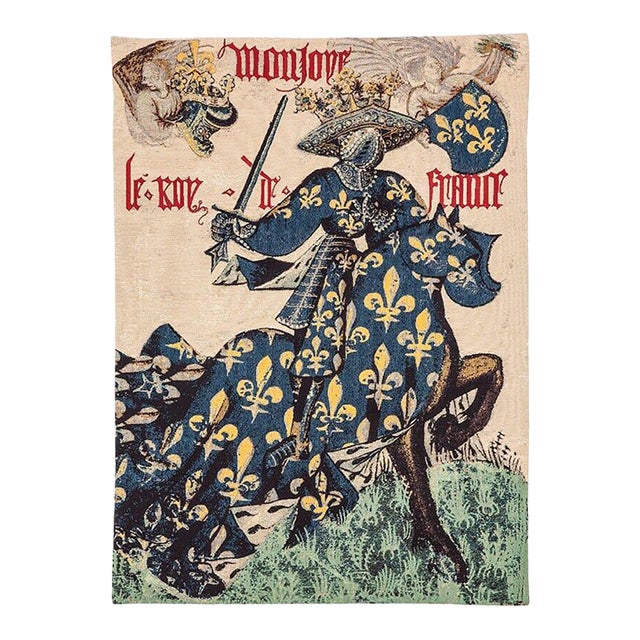 The King of France Loom Woven Tapestry - 95 X 70 Cm (3'1" X 2'5") - Requires Rod Size 2 For Sale