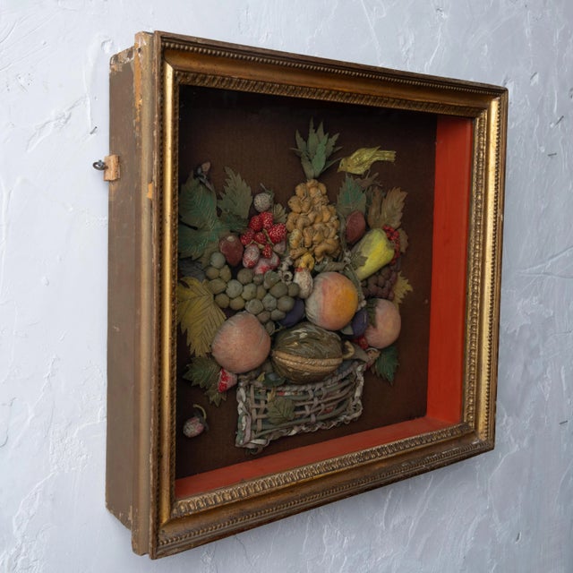 Feltwork Basket of Fruit, 19th Century For Sale In Savannah - Image 6 of 9