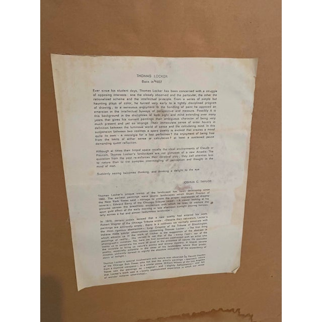 Cornflower Blue 1978 Winter Moon Serigraph Signed by Thomas Locker For Sale - Image 8 of 11