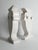 Vintage Flattened White Ceramic Urn Vases, 1980s, Set of 2 For Sale - Image 9 of 14