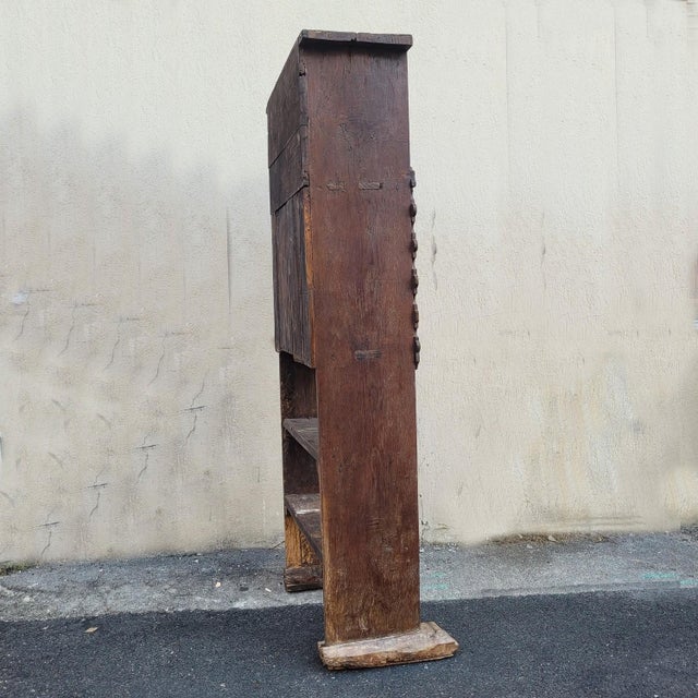 19th Century Folk Art Larch and Chestnut Shepherds Cupboard For Sale - Image 13 of 18