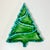 1970s Vintage Folk Art Americana Divided Turquoise Drip Christmas Tree Serving Dish For Sale - Image 4 of 12