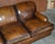 Vintage Hand Dyed Brown Leather Sofa For Sale - Image 5 of 18