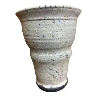 Large 1997 Rebeca Williams Art Raku Fired Japanese Style Vessel For Sale