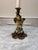 Chinoiserie Vintage French-Style Porcelain Parrot Candlestick With Ornate Brass Base For Sale - Image 3 of 7
