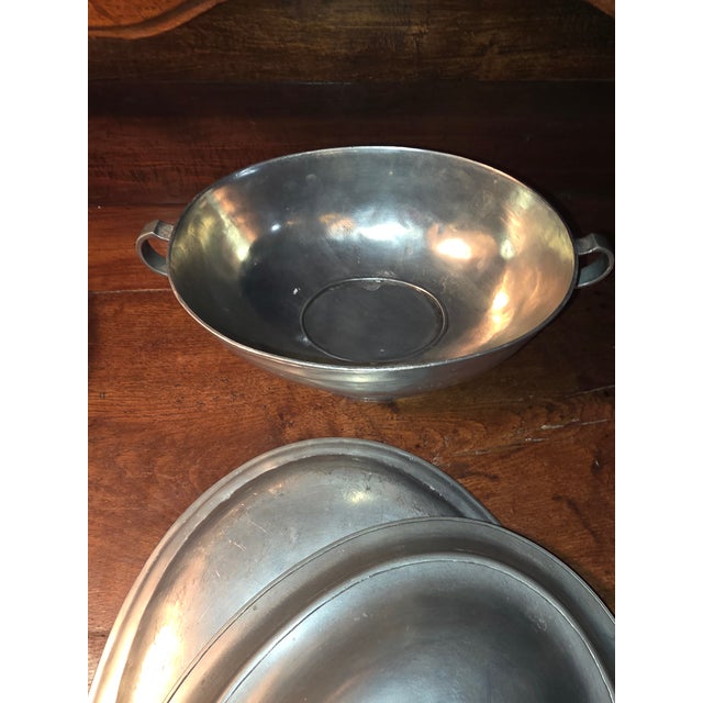 Italian Cosi Tabellini Pewter Tureen Set For Sale - Image 4 of 12