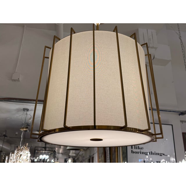 Art Deco Barbara Barry for Visual Comfort & Co. Carousel Drum Lantern Pendant For Sale - Image 3 of 15