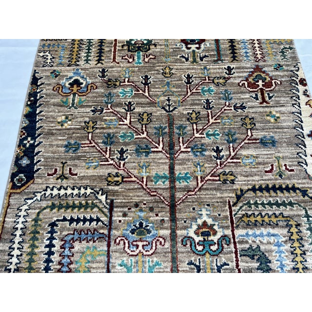 Textile Hand-Knotted Cypress and Willow Garden Runner in Grey Wool, 2'9" X 9'10" For Sale - Image 7 of 12