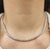 Modern 7.11 Ct 3-Prong Diamond Tennis Necklace For Sale - Image 3 of 9