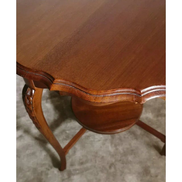 Coffee 1920s Chippendale Style English Wood Coffee Table For Sale - Image 8 of 13