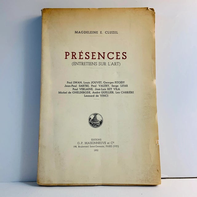 1952 Presences Entretiens Sur l'Art Book For Sale - Image 9 of 9