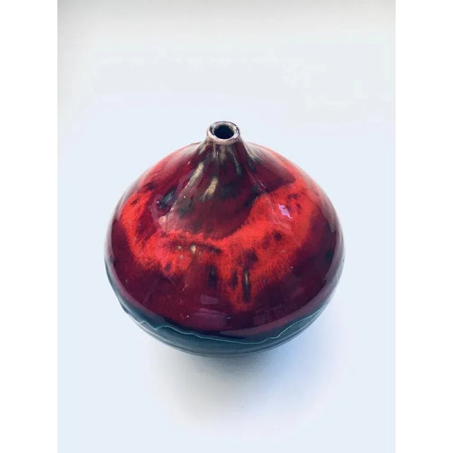 Ceramic Mid-Century Ceramic Art Vase by Rigo, Belgium, 1960s For Sale - Image 7 of 10