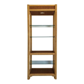 Vintage Henry Link Rattan Etagere For Sale