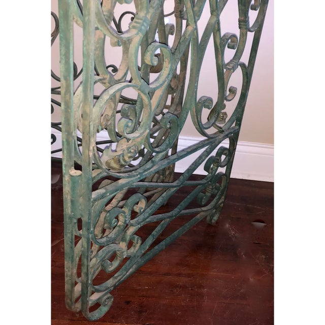 Antique French Wrought Iron Screen For Sale In San Diego - Image 6 of 7