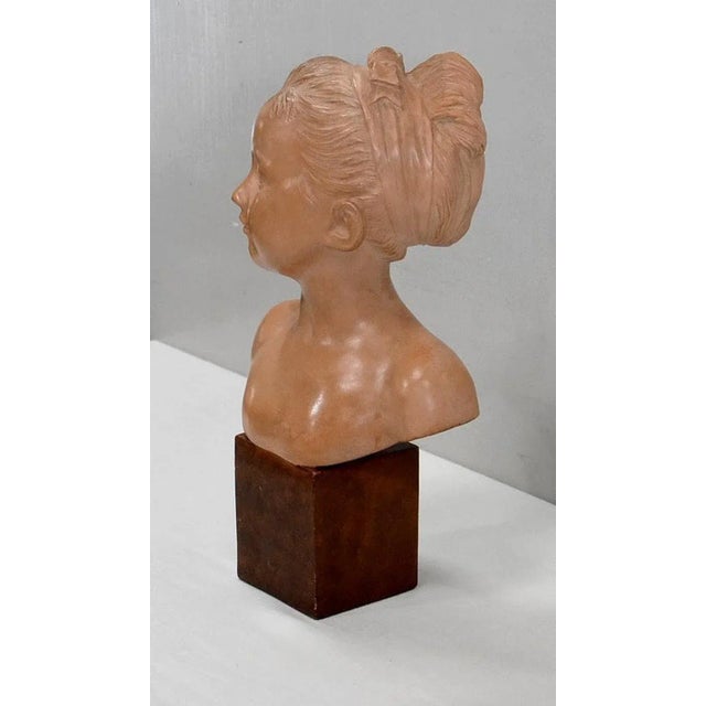 Terracotta Bust of Louise Brongniart After Houdon, 1900 For Sale - Image 3 of 18