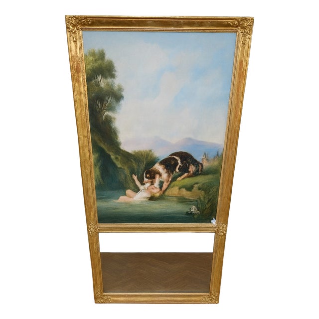 Large Napoleon III Trumeau Mirror For Sale