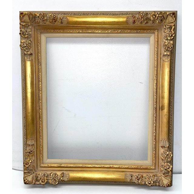 French French Louis Gold Carved Wood Picture Frame For Sale - Image 3 of 10