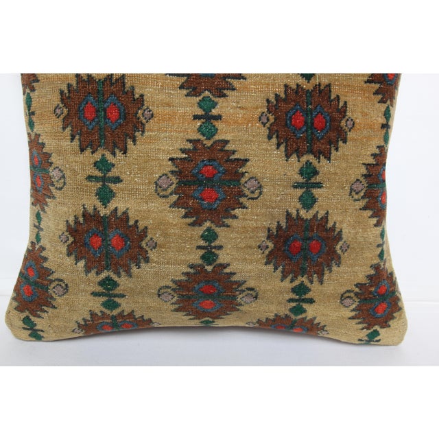 Textile Handmade Decorative Vintage Rug Cushion Cover - 20'' X 20'' For Sale - Image 7 of 9