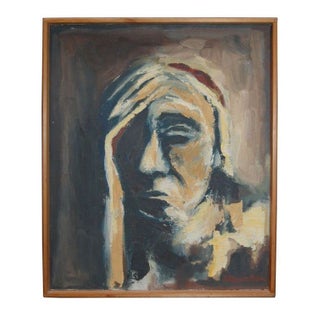 Lillemor Bjork Mid-Century Abstract Portrait For Sale