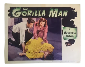 Vintage 1943 Original Lobby Card Print " the Gorilla Man " Movie Memorabilia Poster
