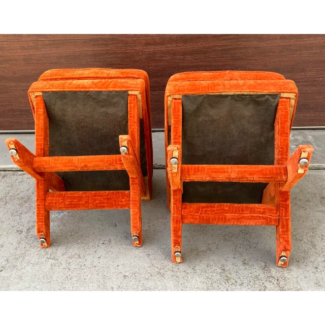 1970s Pair of Billy Baldwin Style X Bench Ottomans For Sale In Orlando - Image 6 of 12