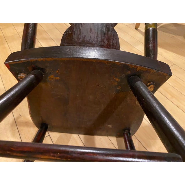 Antique 19th Century Pa Dutch Style Strong Wooden Chairs (10) For Sale - Image 13 of 17