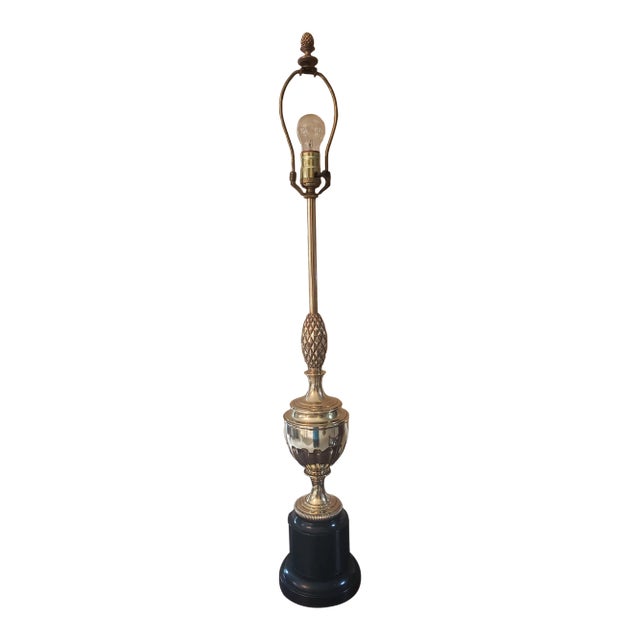 Stiffel Brass Pineapple Trophy Lamp, Unmarked For Sale