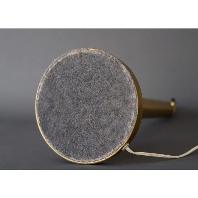 Brass Mid Century Minimalist Cylinder Brass Table Lamp For Sale - Image 8 of 9