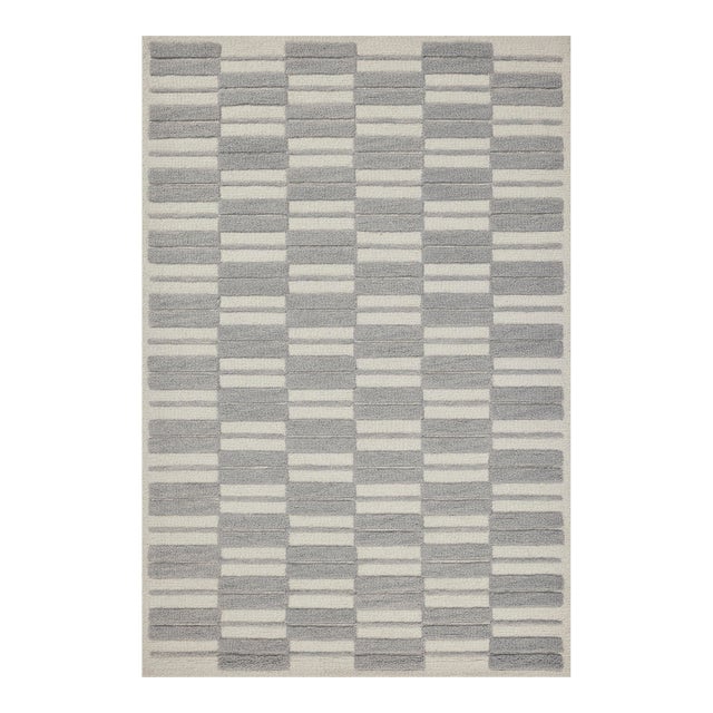 Chris Loves Julia x Loloi Bradley Ivory / Grey 2'-6" x 9'-9" Runner Rug For Sale