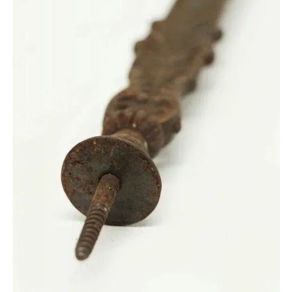 Early 20th Century Iron Ornate Plant Screw Hook For Sale - Image 5 of 5