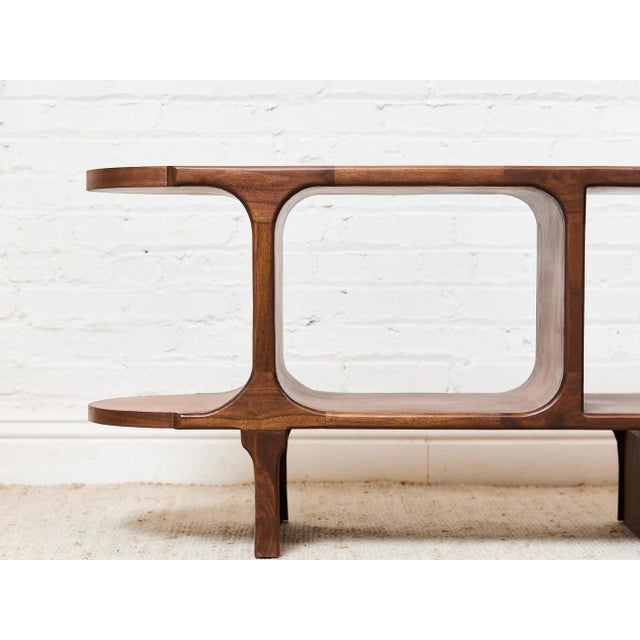 Mid-Century Modern Solid Walnut Atomic Console For Sale - Image 3 of 12