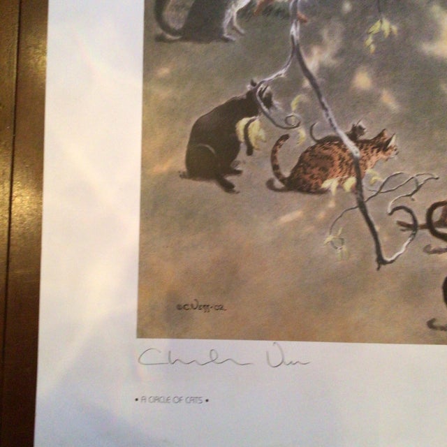 “ a Circle of Cats" Signed and Numbered Print (Edition 84/300) by Artist Charles Vess For Sale - Image 9 of 11