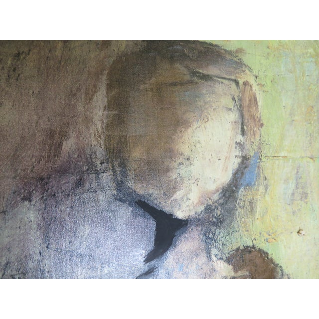 I bought this piece in Los Angeles and am offering it up for sale now. It is a signed textured mixed media canvas edition....