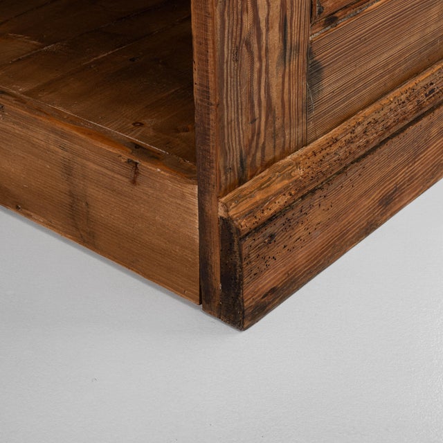 1900s French Belgian Provincial Wooden Shop Counter by Emile Lambot, Châtelet For Sale - Image 9 of 18