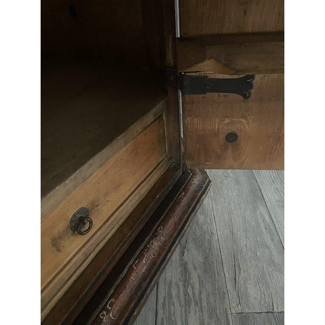 German Two Doors Barok Bauernbemahlt Closet, 1809 For Sale - Image 14 of 16