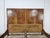 An elegant vintage Art Deco double bed dating back to the 1940s, crafted from walnut and featuring a frame with clean,...