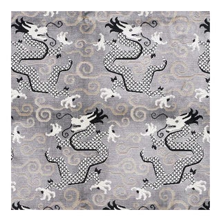 Sample - Schumacher Bixi Velvet Fabric in Silver For Sale