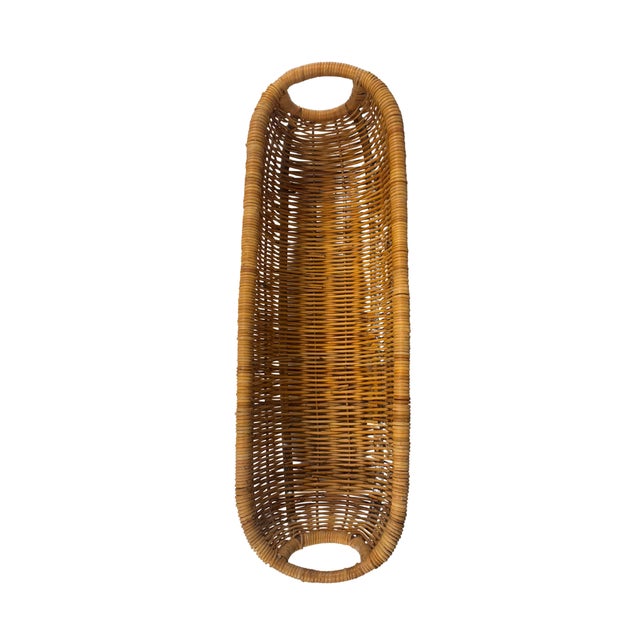Rare shape perfect for a dining table or open shelf! This wicker basket is perfect as a decorative accent or for light...