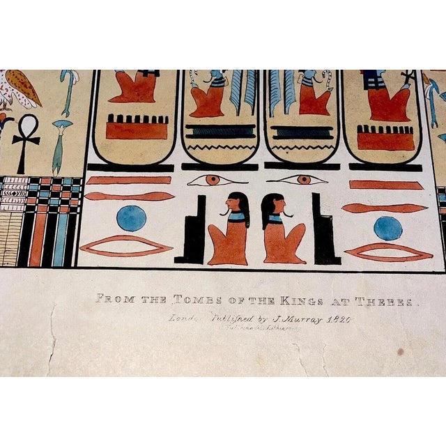Belzoni, Giovanni Battista -Egypt & Nubia Original Hand Colored Plate Print 1820, Framed For Sale - Image 4 of 10