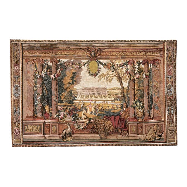 Chateau De Saint Germain Silkscreen Tapestry - 120 X 185 Cm (3'11" X 6'1") - Requires Rod Size Size 5 For Sale