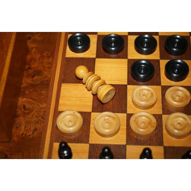 Vintage English Pattern Boxwood & Ebonised Chess Set, 1950, Set of 32 For Sale - Image 15 of 16