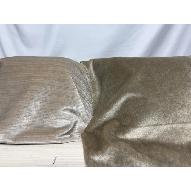 Holly Hunt Holly Hunt "Lucas Love Mohair" in Natural State 22" Pillows-A Pair For Sale - Image 4 of 4